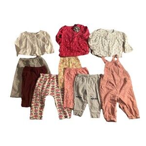 Girls 6-9 Month LS Shirts & Pants Bundle (11 PCs)